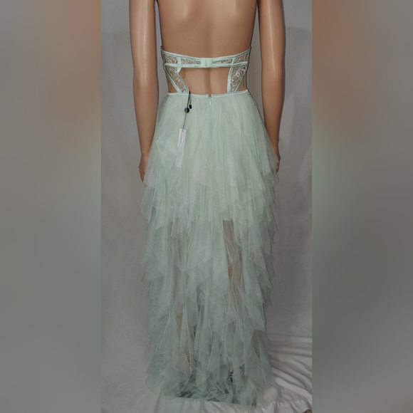 NWT! For Love And Lemons Strapless Mint Green Bustier Dress Size S - Picture 3 of 5